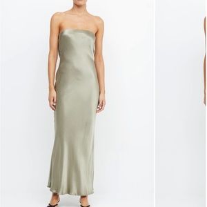 Bec + Bridge Moon Dance Strapless Dress (sage)
